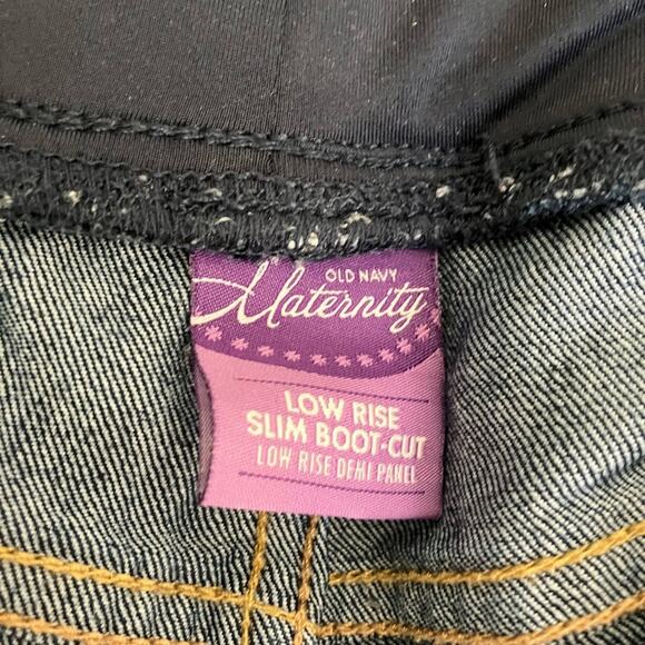 Old Navy Bootcut Low panel maternity jeans Womens 6 Dark Wash Spring Denim - Picture 5 of 5